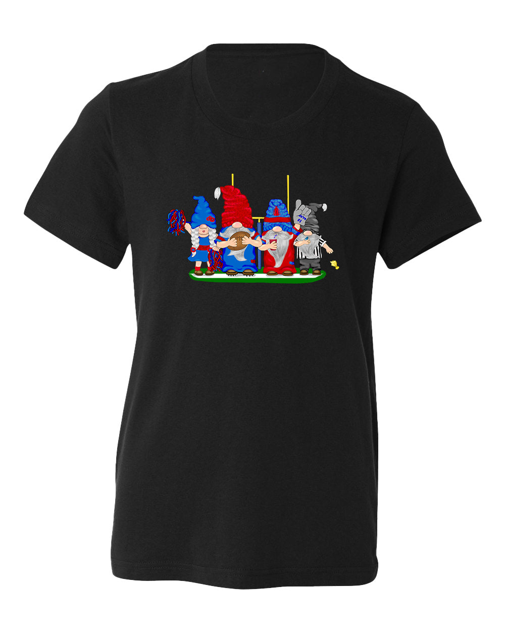 Steel Blue & Red Football Gnomes  (similar to Houston) on Kids T-shirt