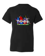 Load image into Gallery viewer, Steel Blue &amp; Red Football Gnomes  (similar to Houston) on Kids T-shirt
