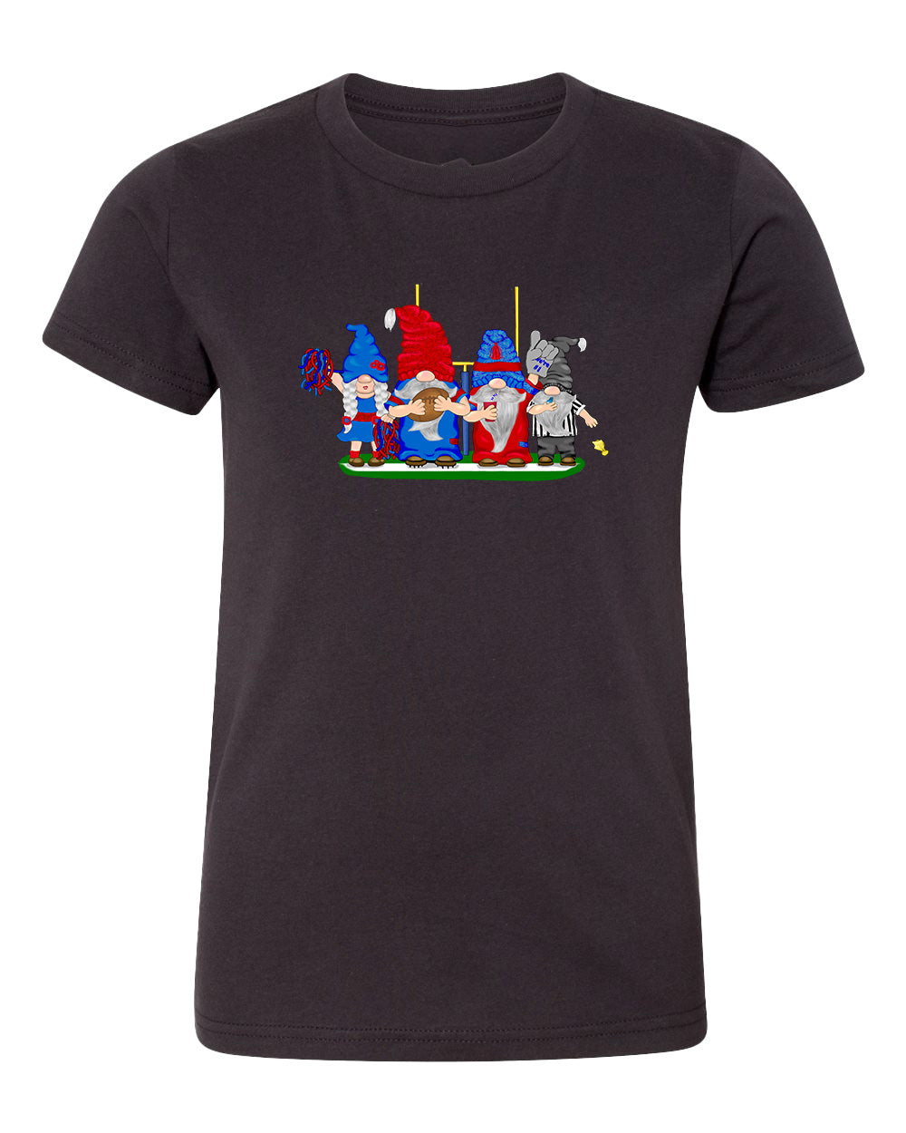 Steel Blue & Red Football Gnomes  (similar to Houston) on Kids T-shirt