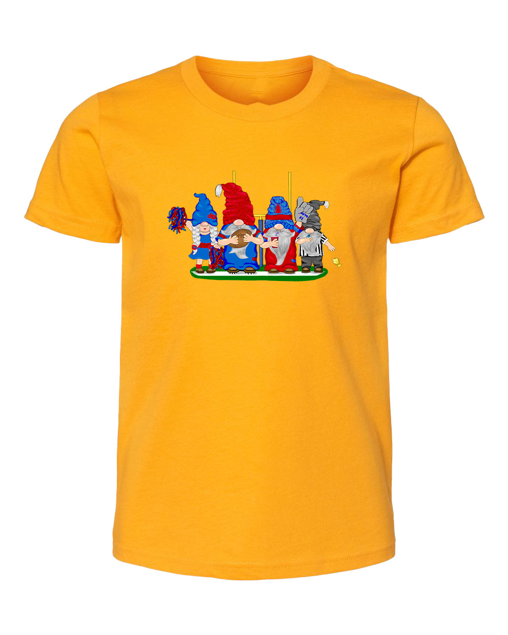 Steel Blue & Red Football Gnomes  (similar to Houston) on Kids T-shirt