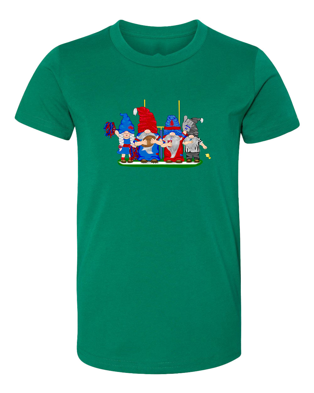 Steel Blue & Red Football Gnomes  (similar to Houston) on Kids T-shirt