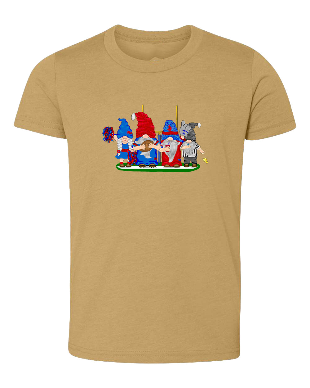 Steel Blue & Red Football Gnomes  (similar to Houston) on Kids T-shirt