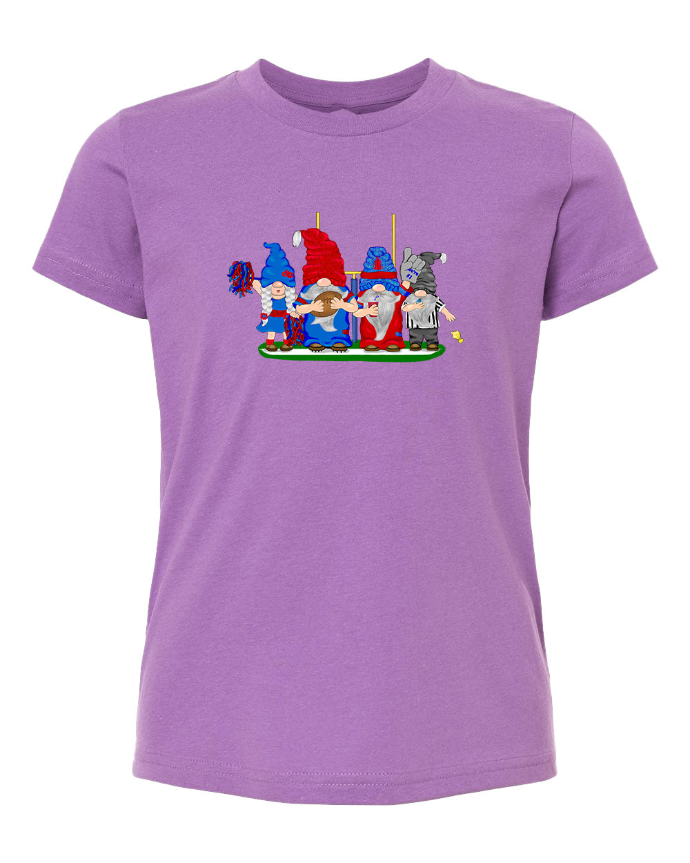 Steel Blue & Red Football Gnomes  (similar to Houston) on Kids T-shirt