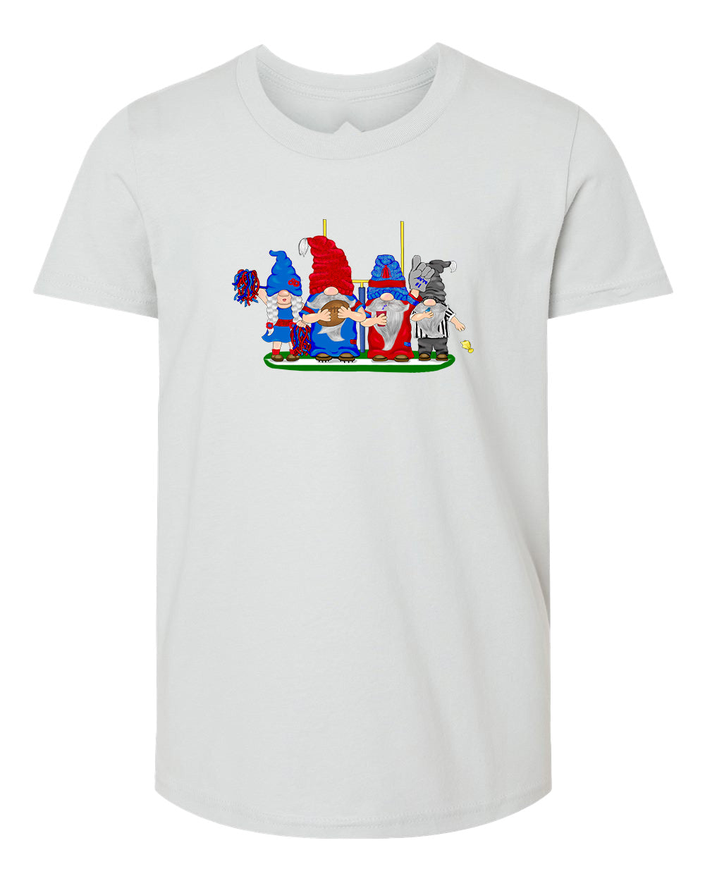 Steel Blue & Red Football Gnomes  (similar to Houston) on Kids T-shirt