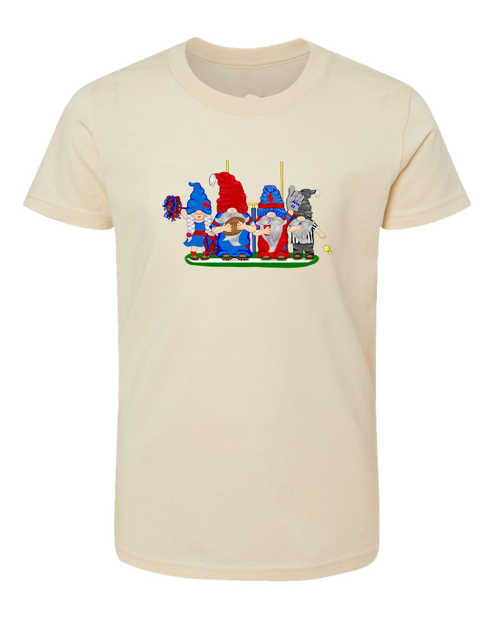 Steel Blue & Red Football Gnomes  (similar to Houston) on Kids T-shirt