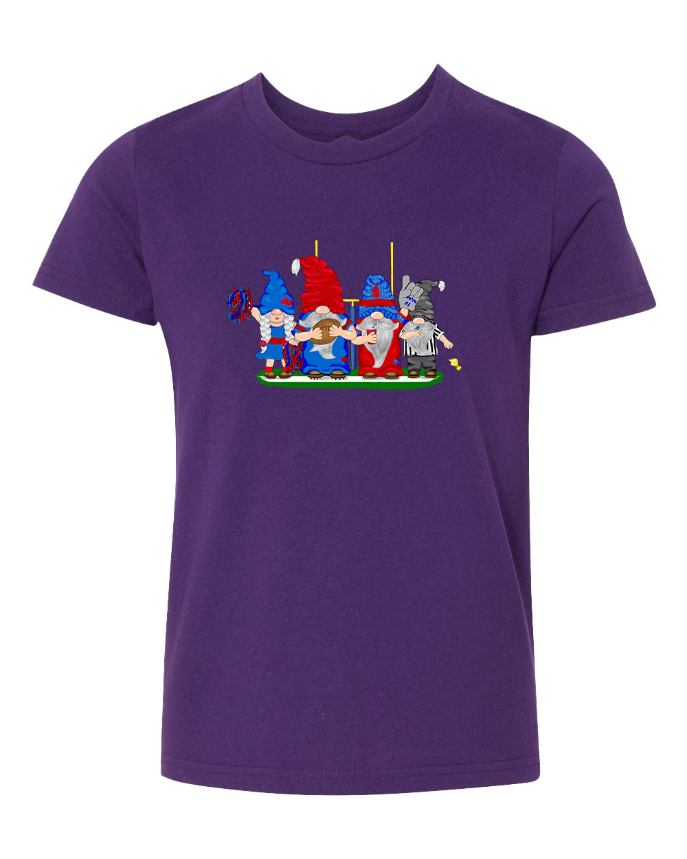 Steel Blue & Red Football Gnomes  (similar to Houston) on Kids T-shirt