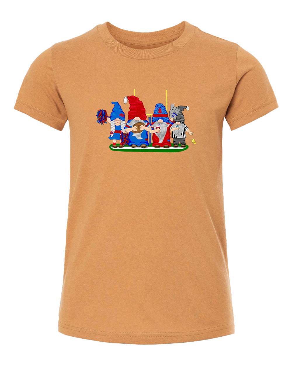 Steel Blue & Red Football Gnomes  (similar to Houston) on Kids T-shirt