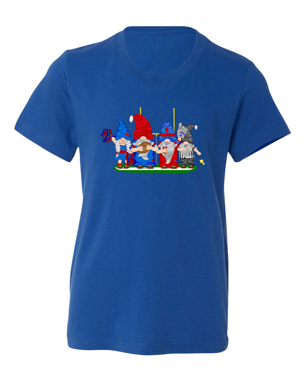 Steel Blue & Red Football Gnomes  (similar to Houston) on Kids T-shirt