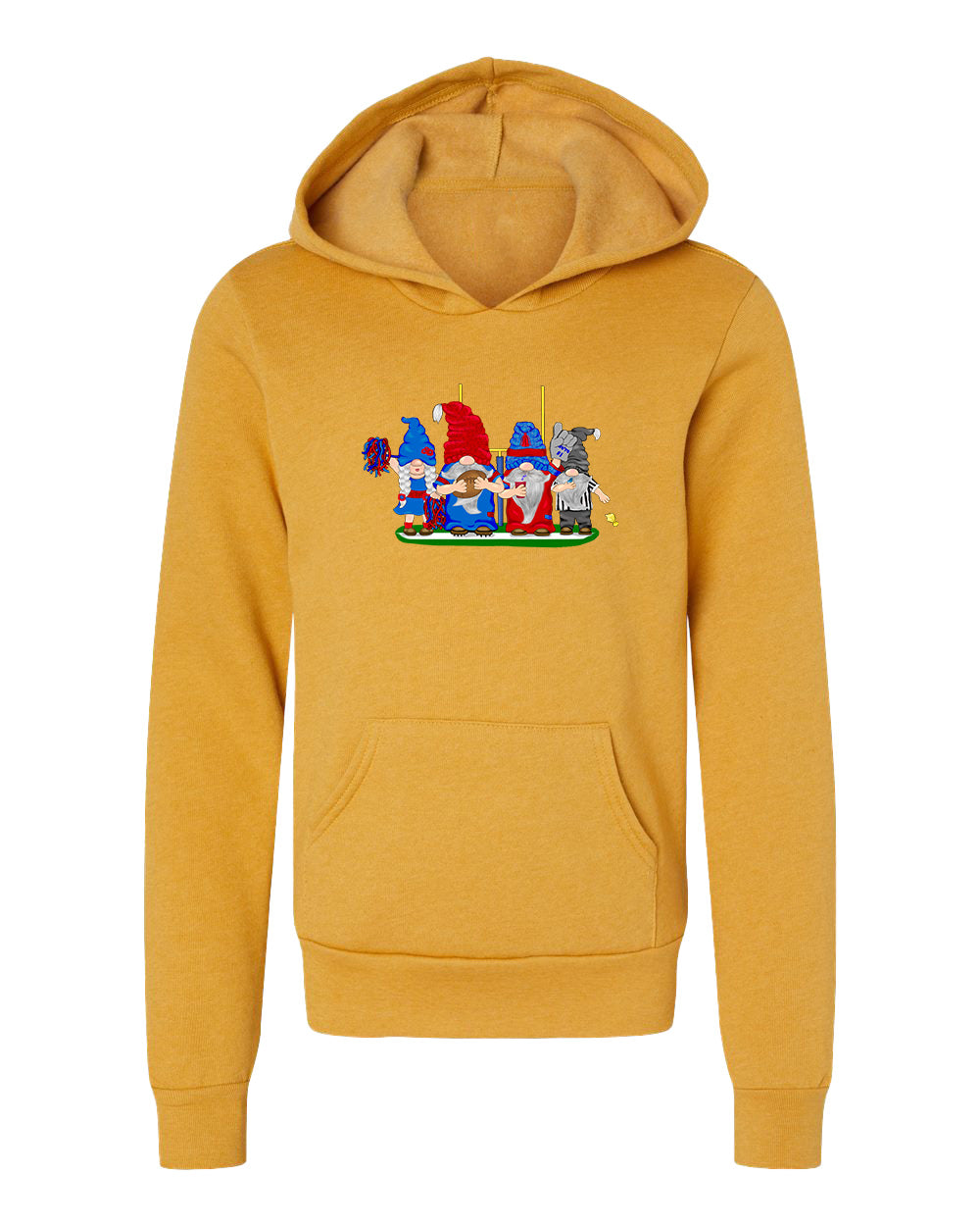 Steel Blue & Red Football Gnomes  (similar to Houston) on Kids Hoodie