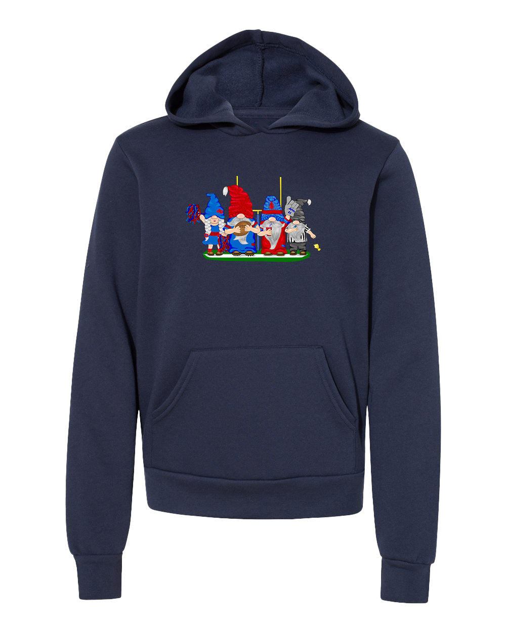 Steel Blue & Red Football Gnomes  (similar to Houston) on Kids Hoodie