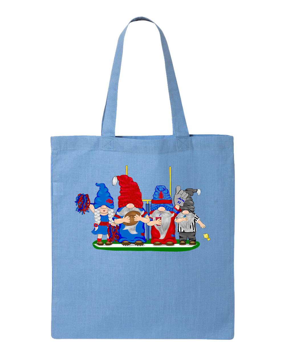 Steel Blue & Red Football Gnomes  (similar to Houston) on Tote