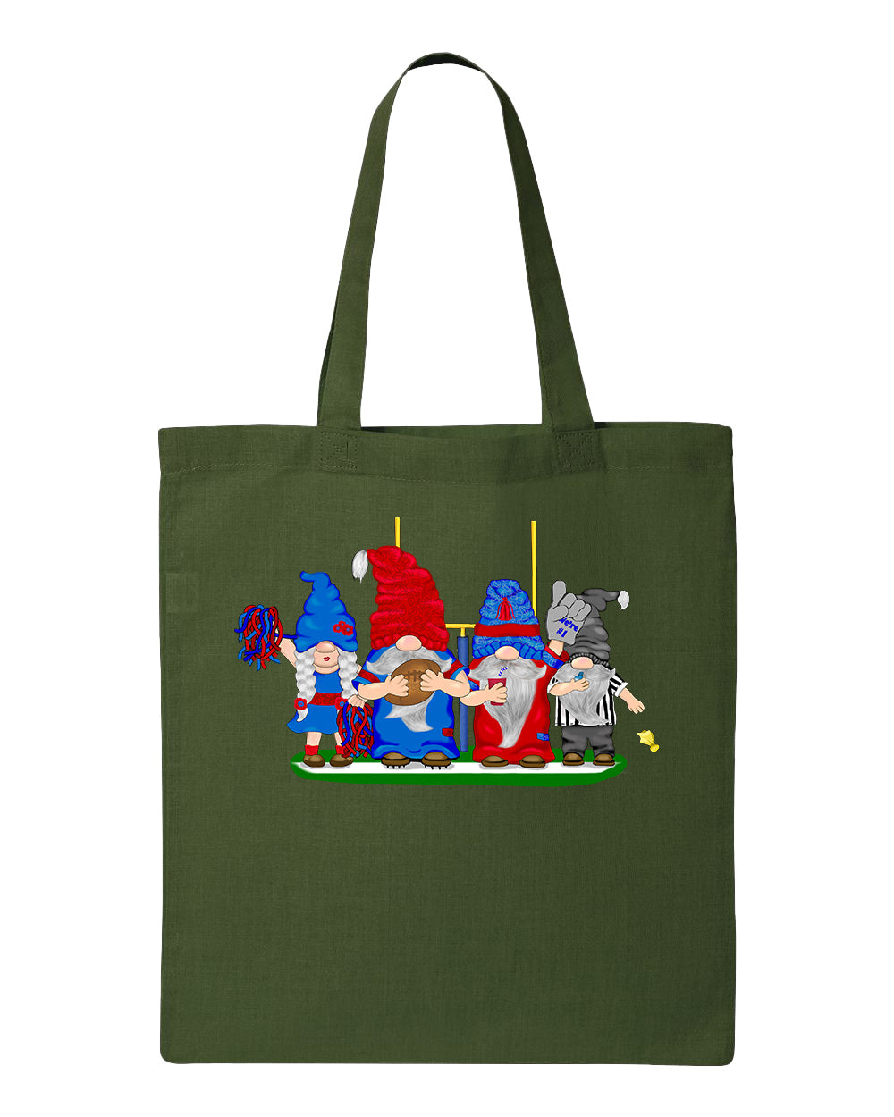 Steel Blue & Red Football Gnomes  (similar to Houston) on Tote