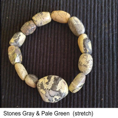 Stones - gray and pale green (stretch)