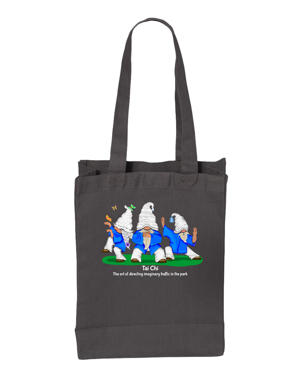 Tai Chi Gnomes Gusset Tote