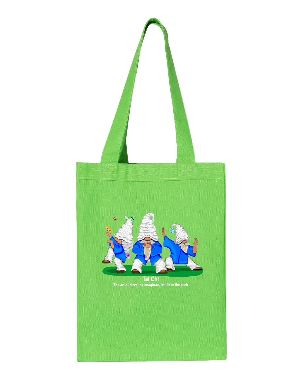 Tai Chi Gnomes Gusset Tote