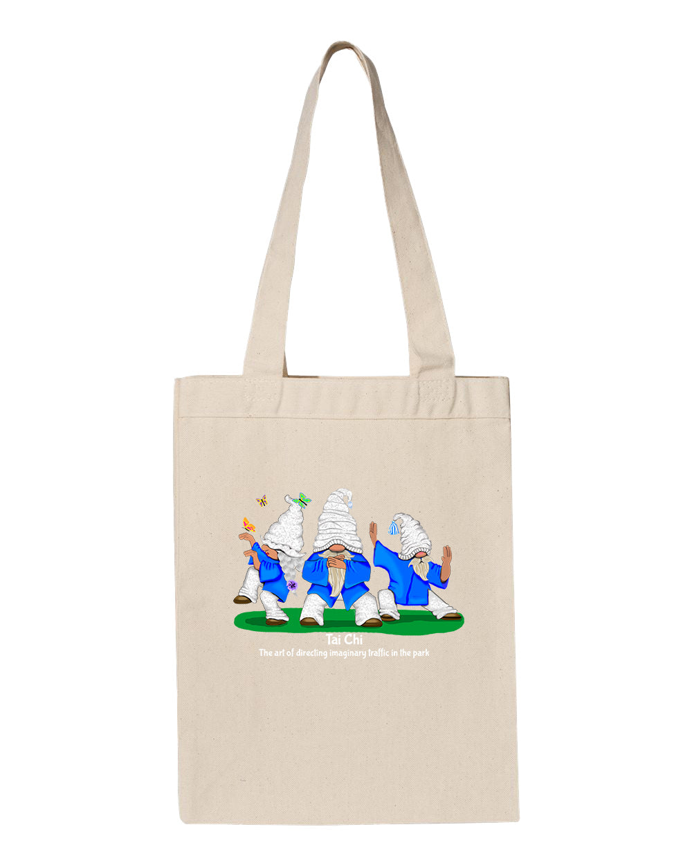 Tai Chi Gnomes Gusset Tote