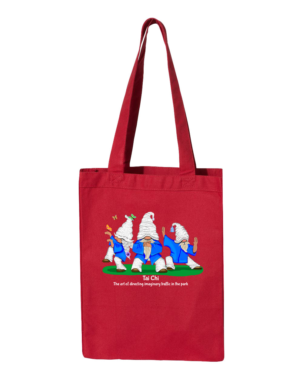 Tai Chi Gnomes Gusset Tote