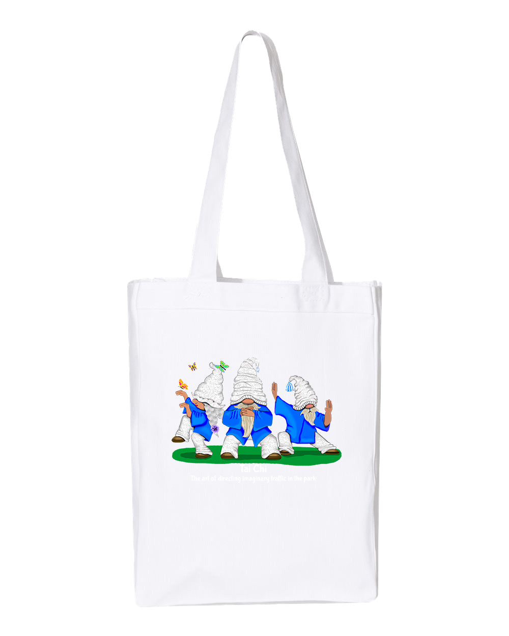 Tai Chi Gnomes Gusset Tote