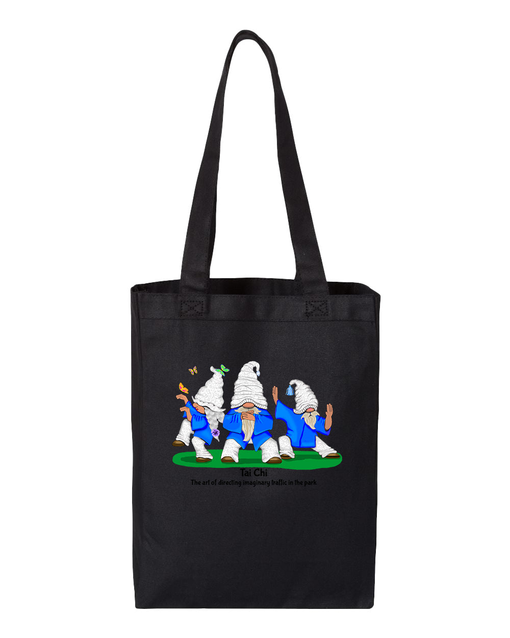 Tai Chi Gnomes Gusset Tote