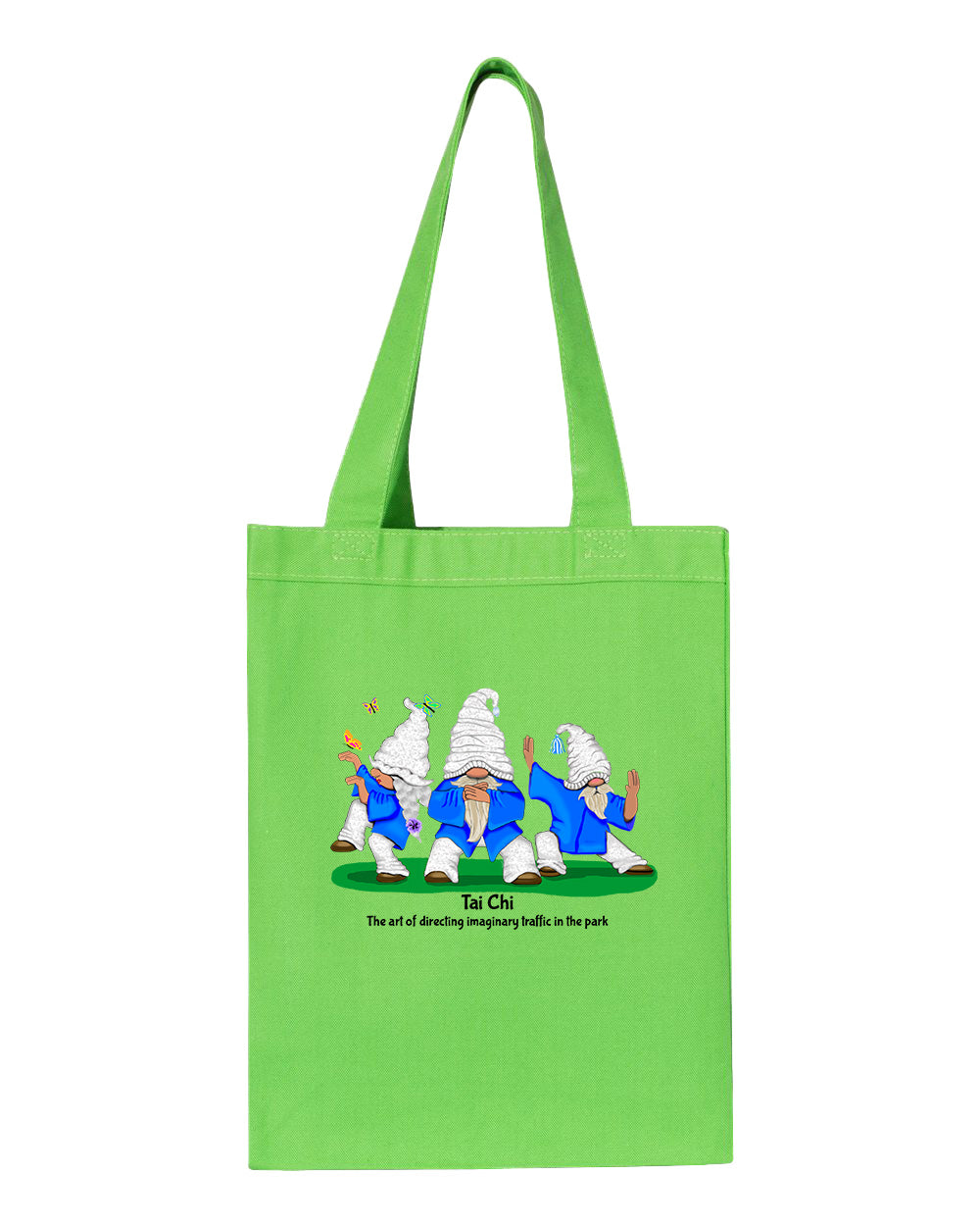 Tai Chi Gnomes Gusset Tote