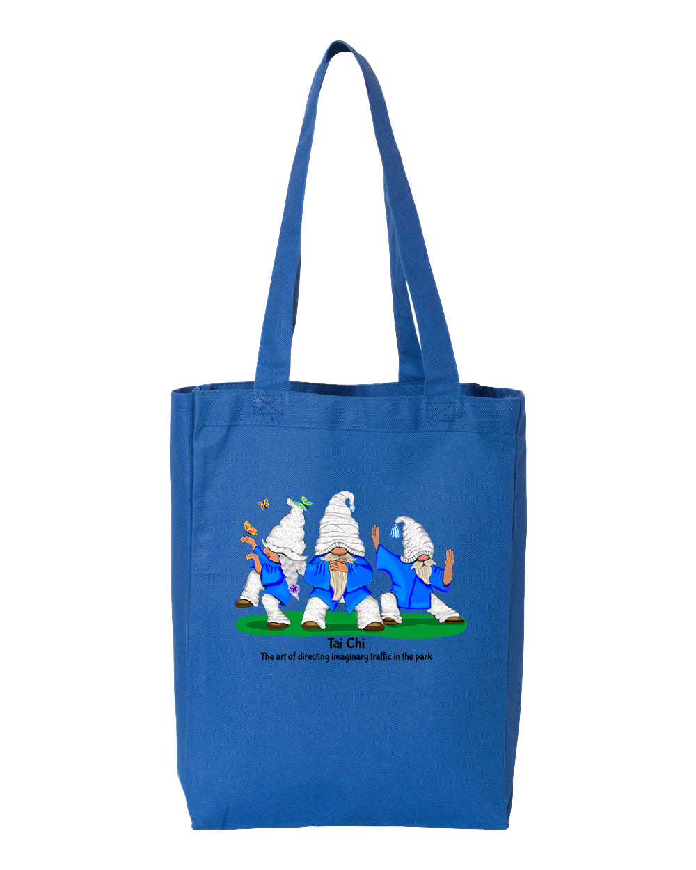 Tai Chi Gnomes Gusset Tote