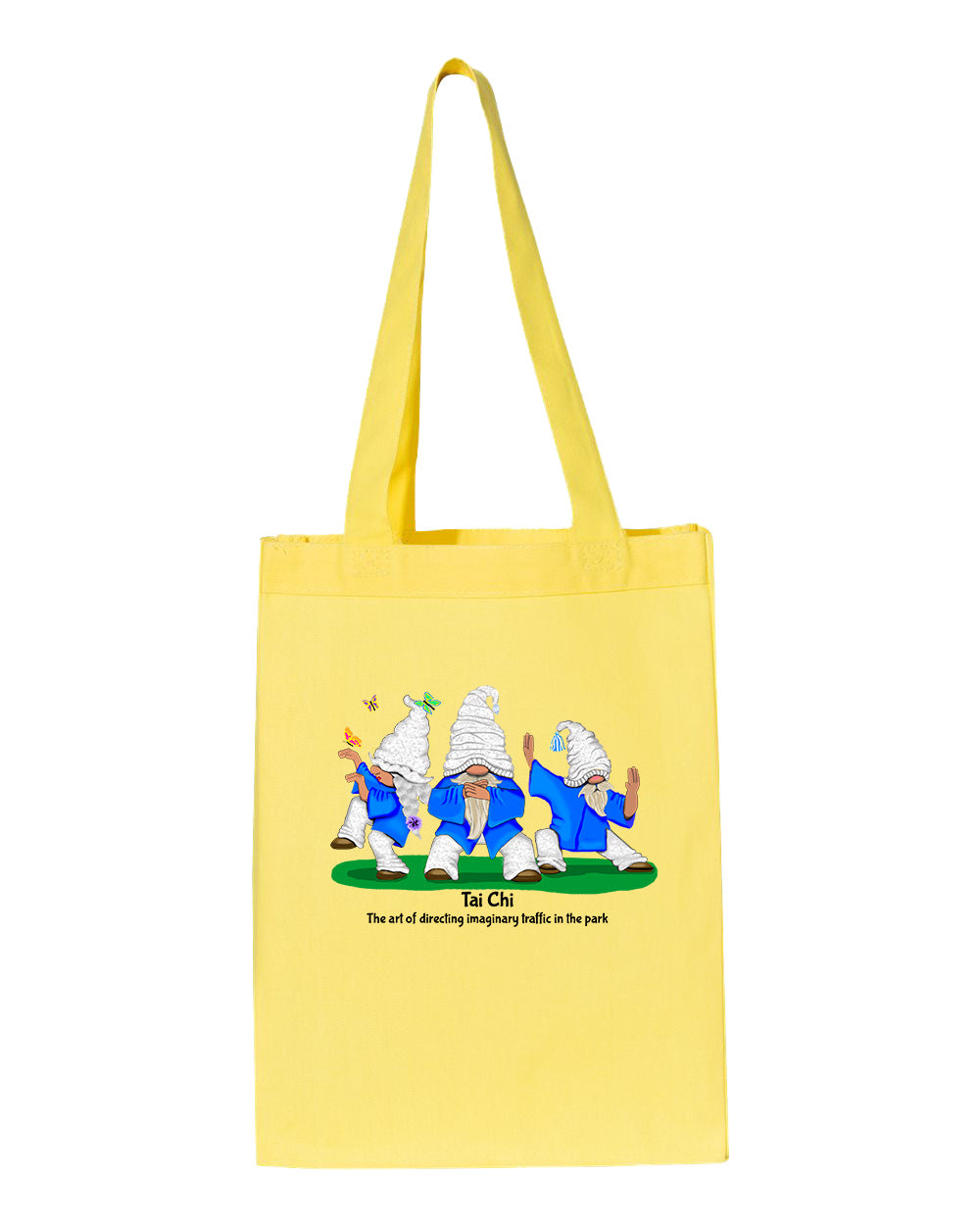 Tai Chi Gnomes Gusset Tote