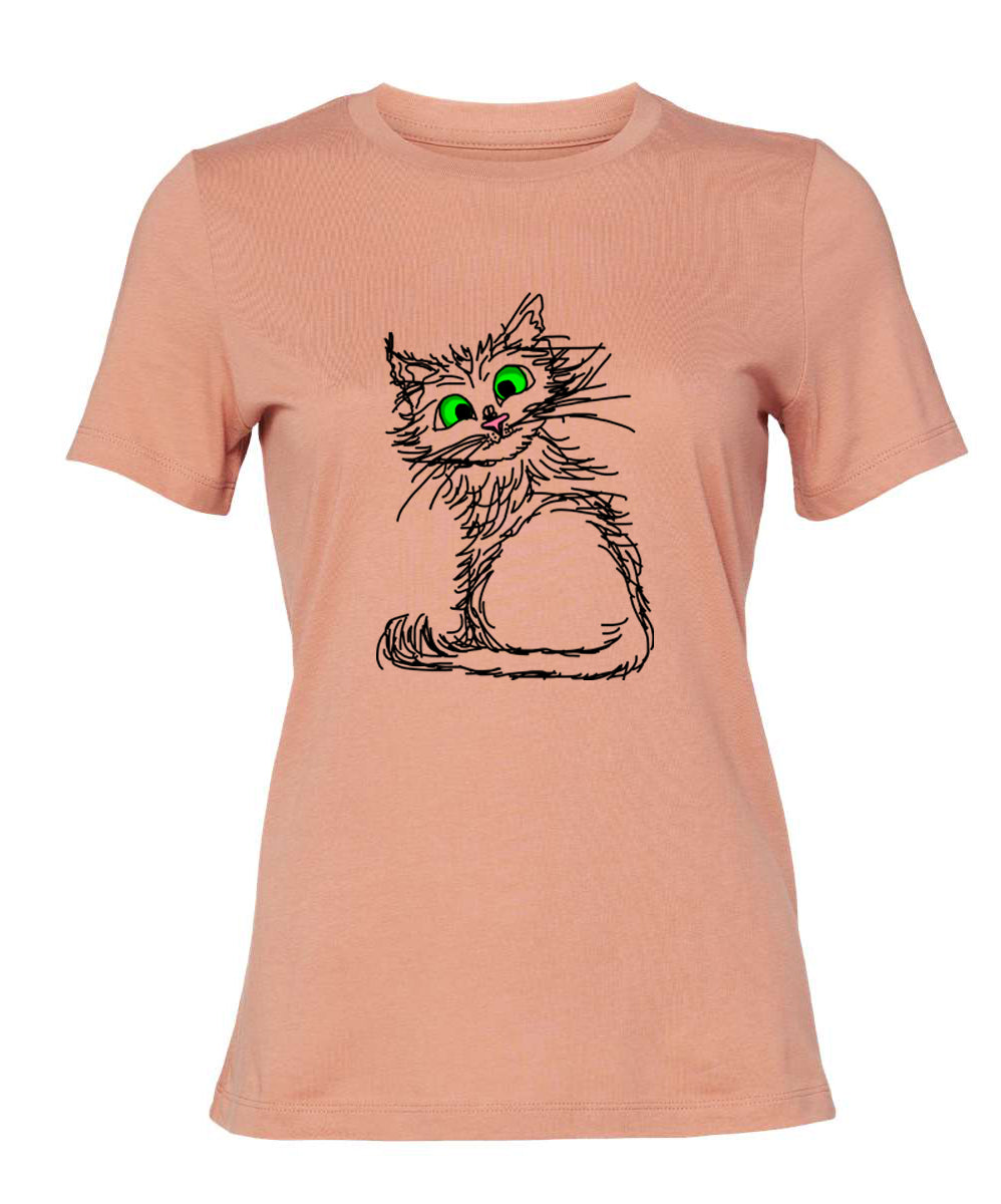 Scribble Cat T-Shirt (Women's sizes)