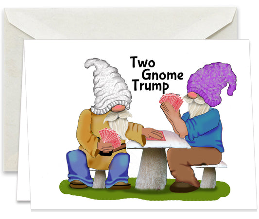 Two Gnome Trump Notecard