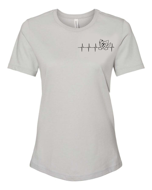 Yorkie Heartbeat on Women's T-shirt