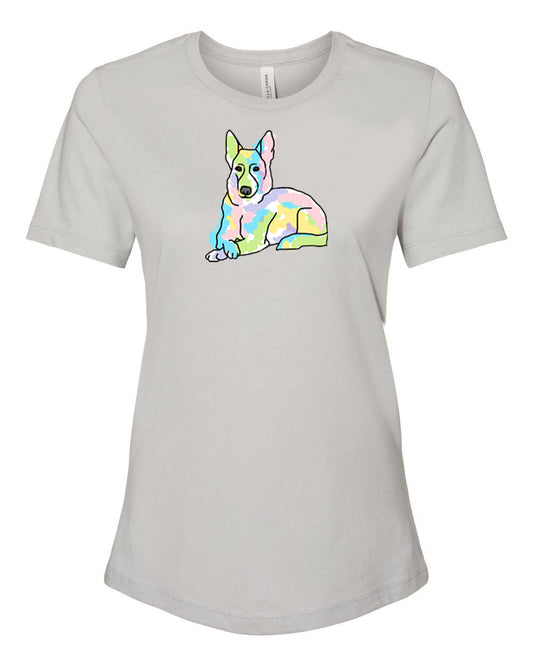 German Shepard on Women's T-shirt