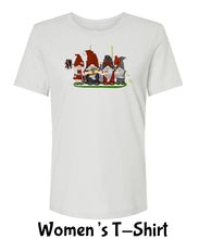 Load image into Gallery viewer, Red &amp; Silver Football Gnomes on Women&#39;s T-shirt (similar to Atlanta)
