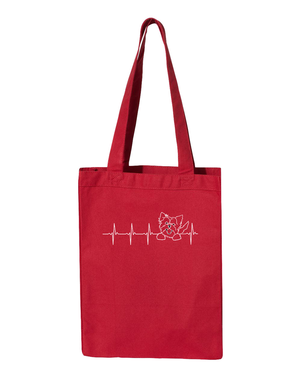 Yorkshire Terrier Heartbeat on Gussetted Tote