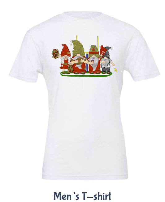 Red & Gold Football Gnomes on Men's T-shirt (similar to San Fransisco)
