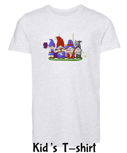 Navy & Red Football Gnomes  (similar to New England) on Kids T-shirt