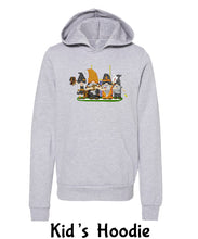 Load image into Gallery viewer, Black &amp; Orange Football Gnomes  (similar to Cincinnati) on Kids Hoodie
