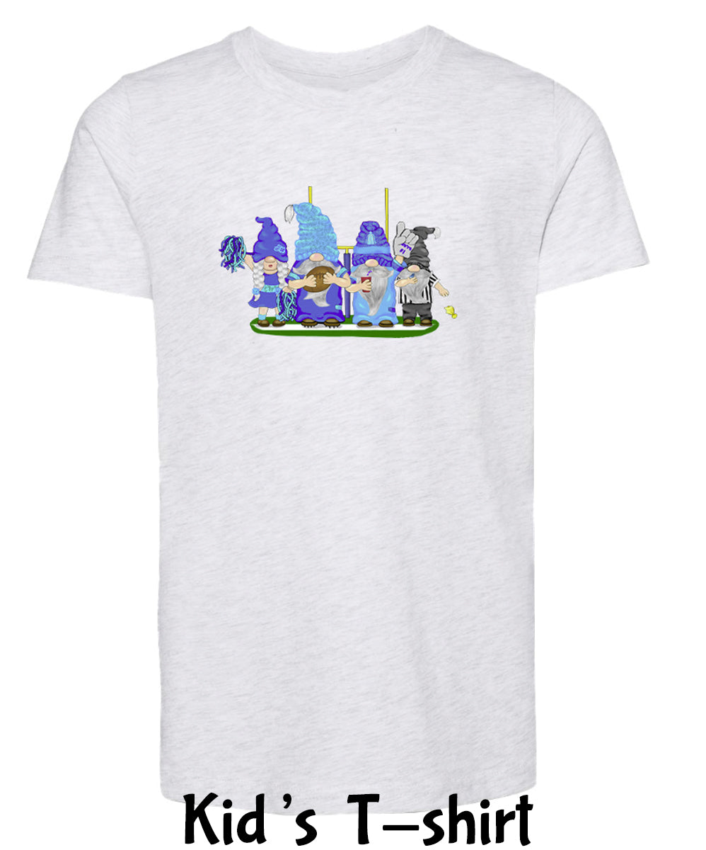 Navy & Blue Football Gnomes  (similar to Tennessee) on Kids T-shirt