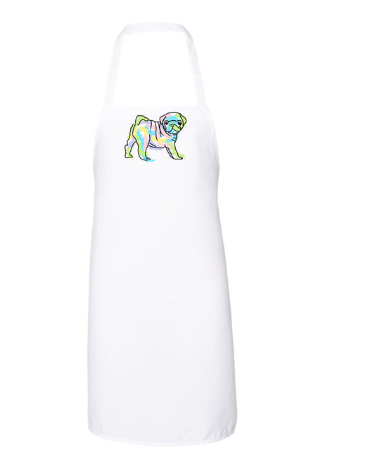 Pug on Apron