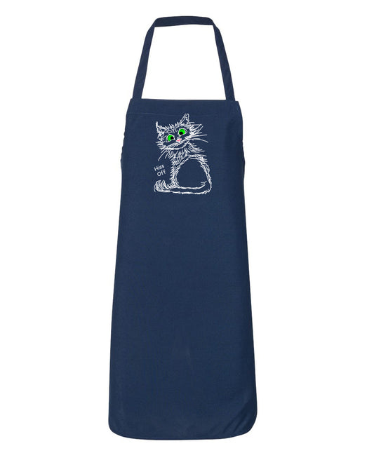White Hiss Off Cat on Apron