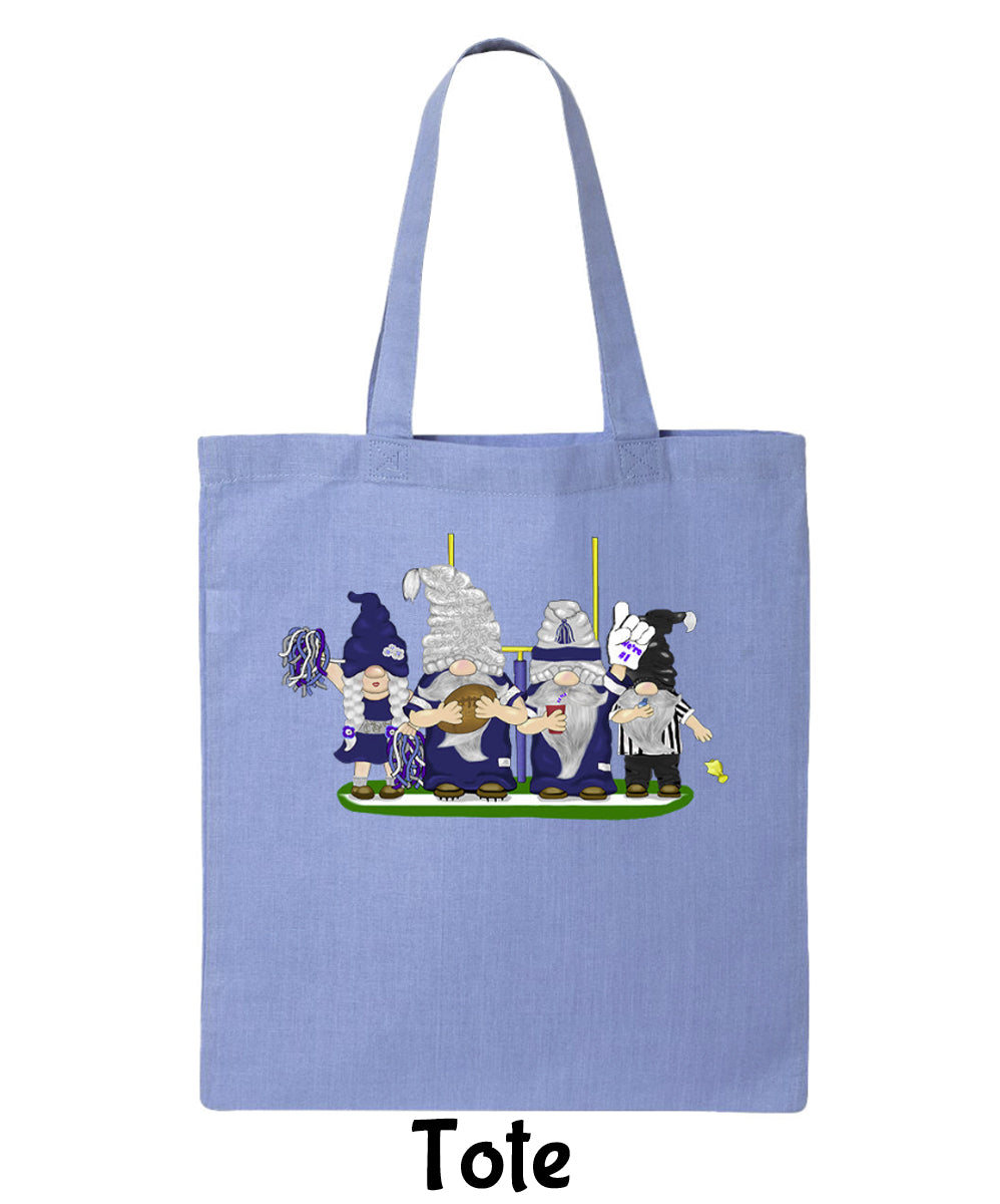 Navy & White Football Gnomes  (similar to Dallas) on Tote