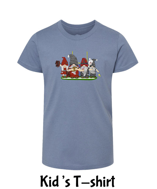 Red & Black Football Gnomes  (similar to Arizona) on Kids T-shirt