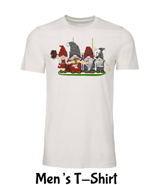 Red & Black Football Gnomes on Men's T-shirt (similar to Arizona)