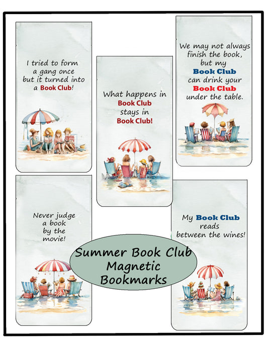 Summer Book Club Magnetic Bookmarks