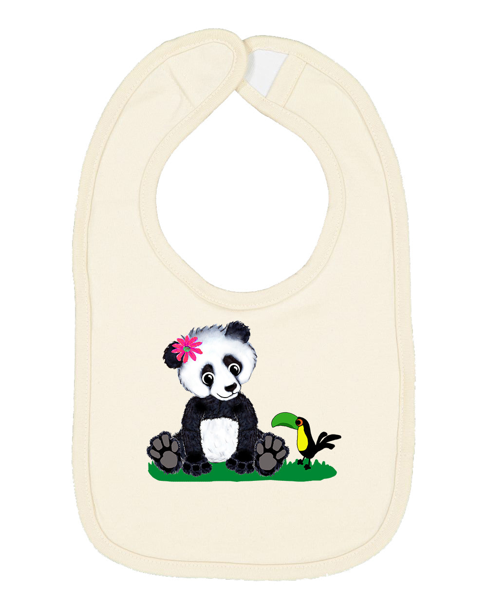 Girl Panda on Bib