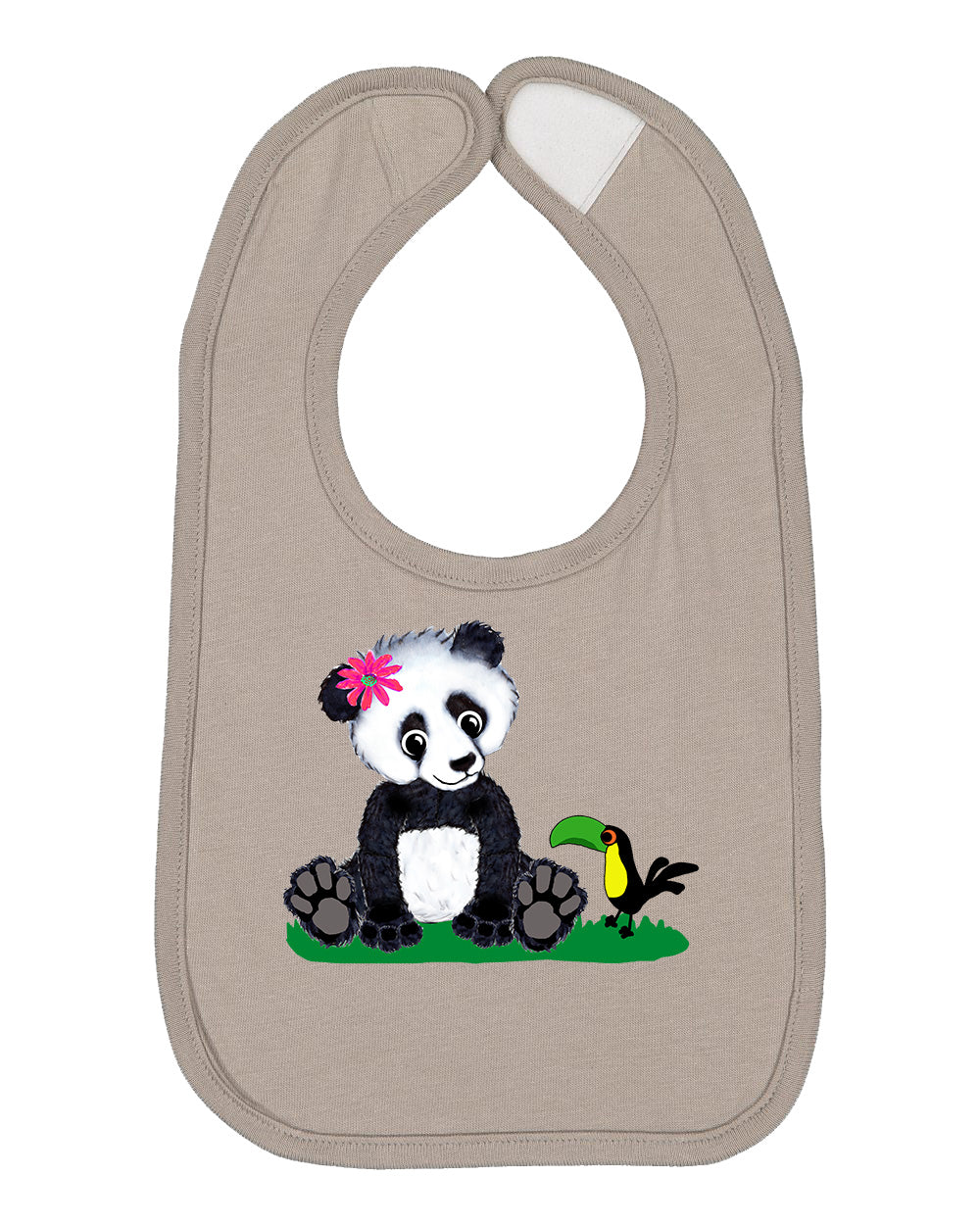 Girl Panda on Bib