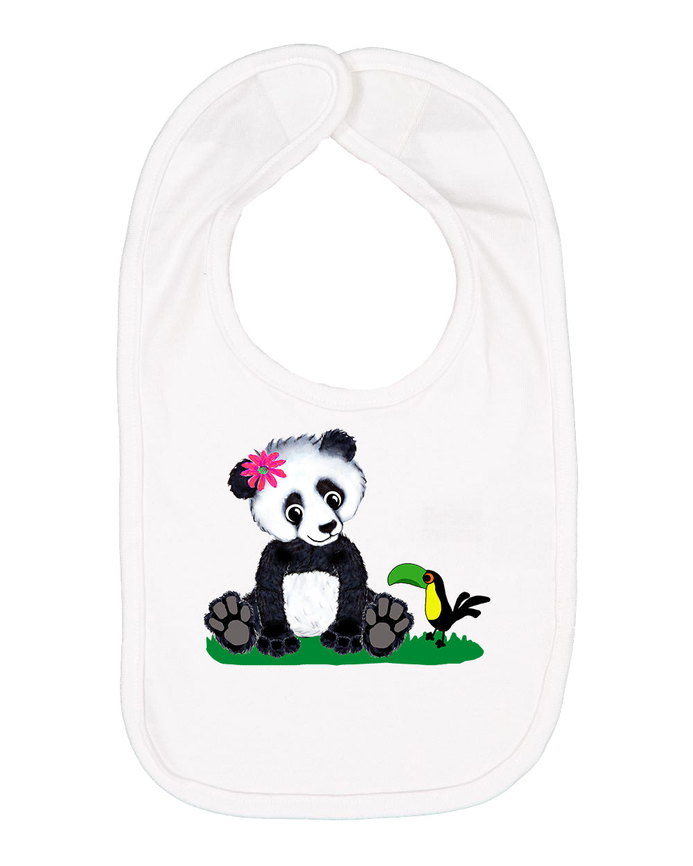 Girl Panda on Bib