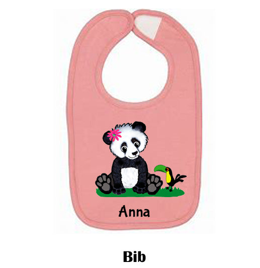 Girl Panda on Bib