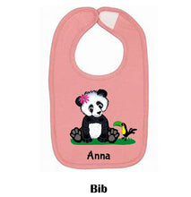Load image into Gallery viewer, Girl Panda on Bib
