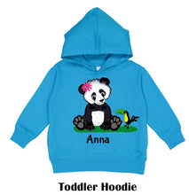 Load image into Gallery viewer, Girl Panda Toddler Hoodie
