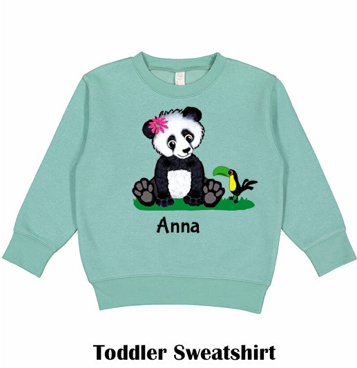 Girl Panda Toddler Sweatshirt