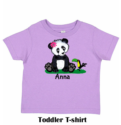 Girl Panda Toddler T-shirt